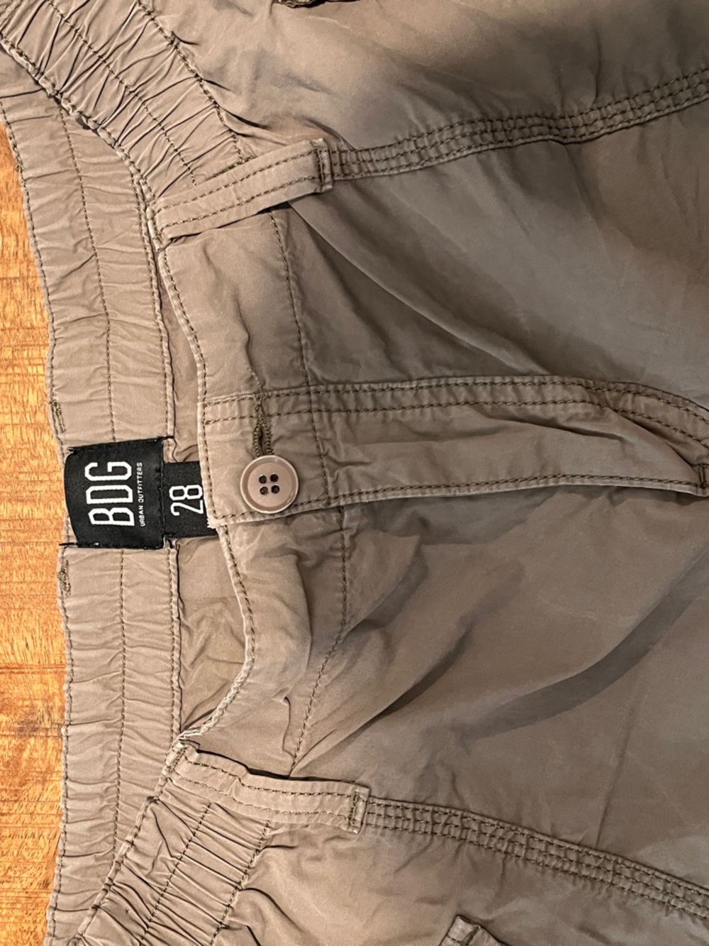 BDG Olive-Taupe Relaxed Utility Shorts